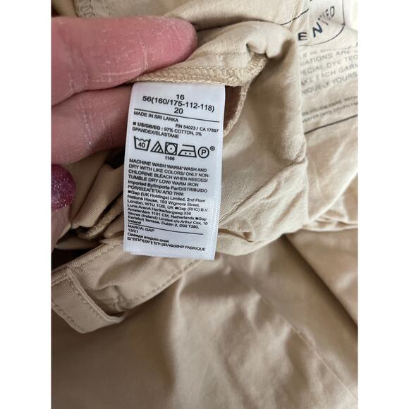 GAP Plus Size High Rise Pleated Wide Leg Khakis with Washwell Size 16 - Picture 11 of 12